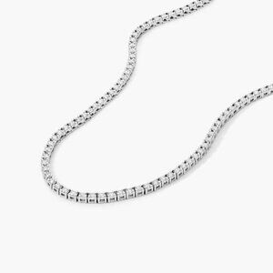 18.00Ct Lab Grown Diamond Tennis Necklace in 14k White Gold for $4820